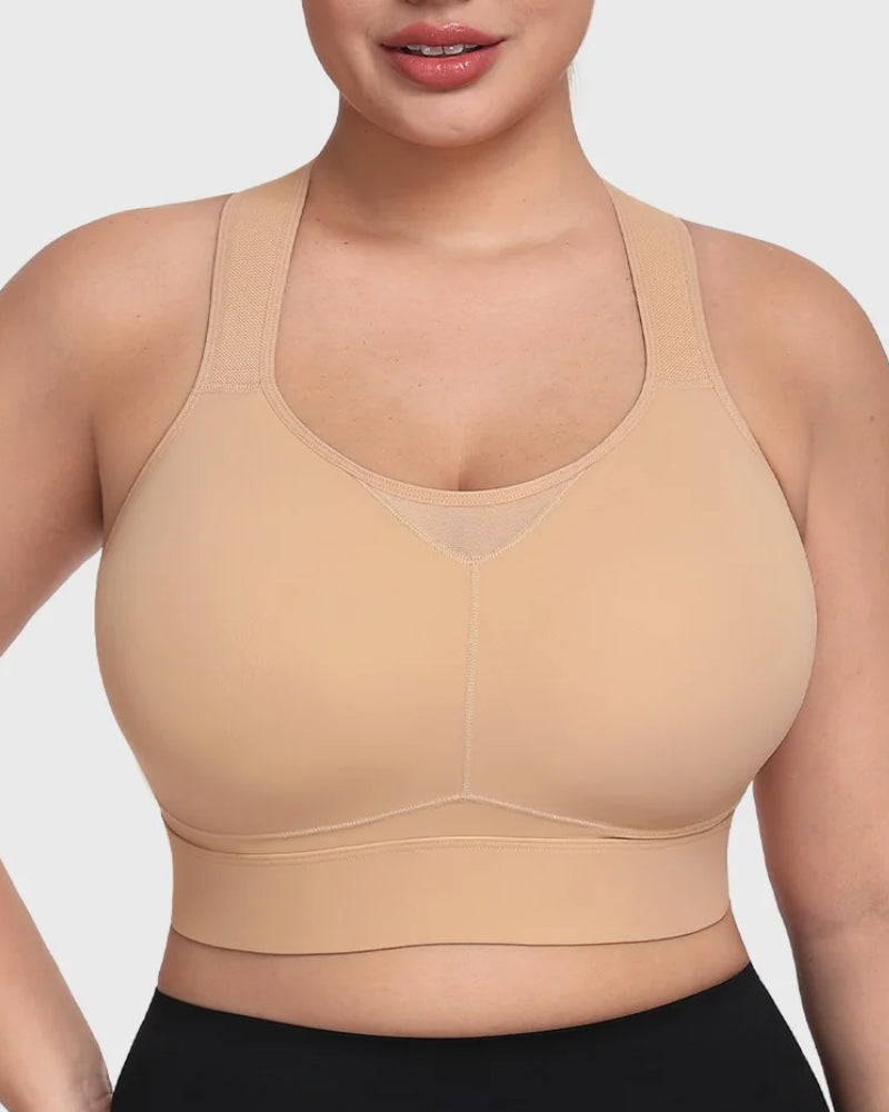 High Impact Racerback Sports Bra Full Coverage for Yoga and Training