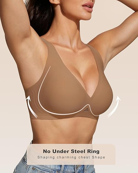 Wireless Jelly Deep-V Push-Up Bra