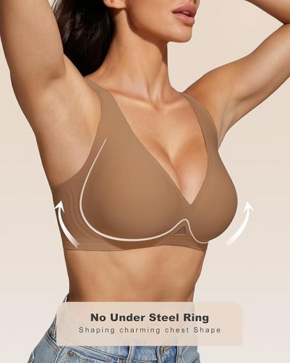 Wireless Jelly Deep-V Push-Up Bra