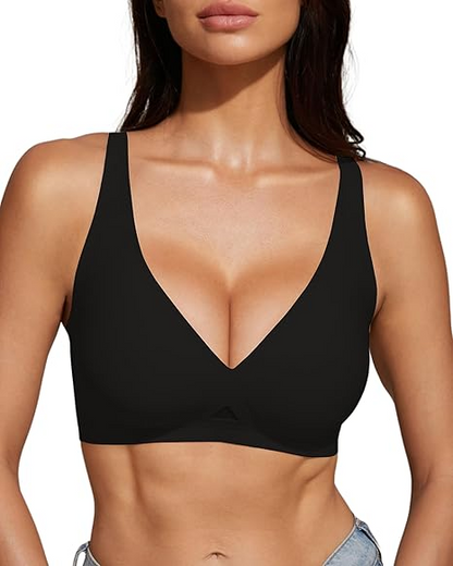 Wireless Jelly Deep-V Push-Up Bra