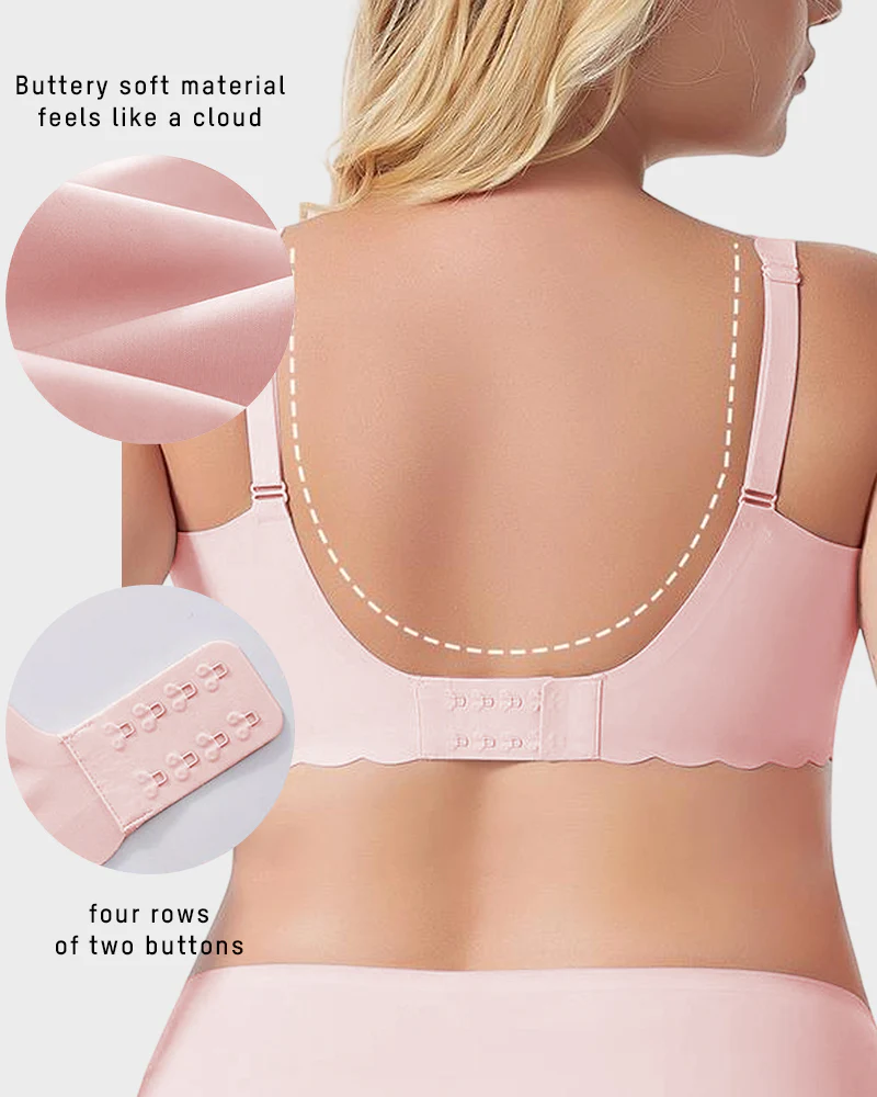 Deep V Seamless Scalloped Wireless Lift Bra