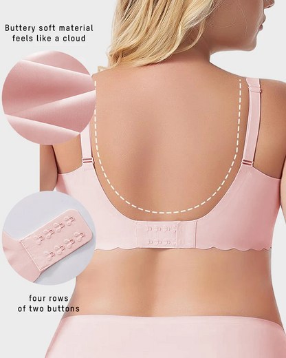 Deep V Seamless Scalloped Wireless Lift Bra