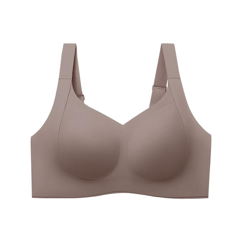 Wireless Push Up Jelly Bra V Neck Seamless Support Comfort