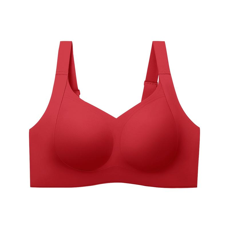 Wireless Push Up Jelly Bra V Neck Seamless Support Comfort
