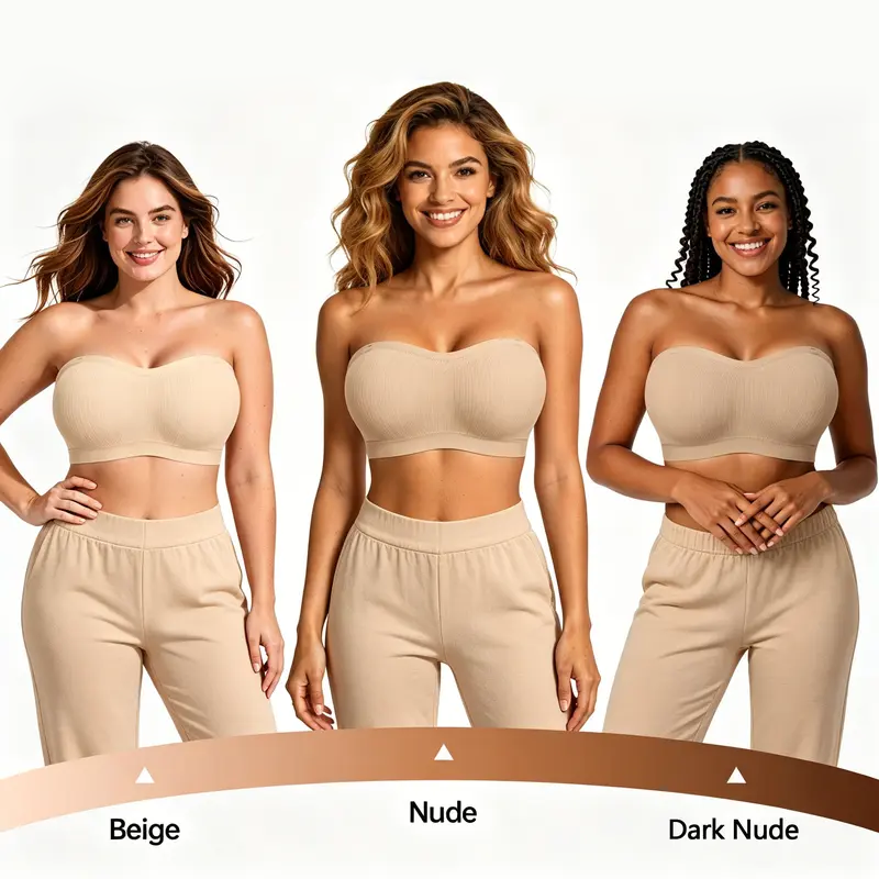 Bandeau sem fio sem fio sem deslizamento sutiã sem fio