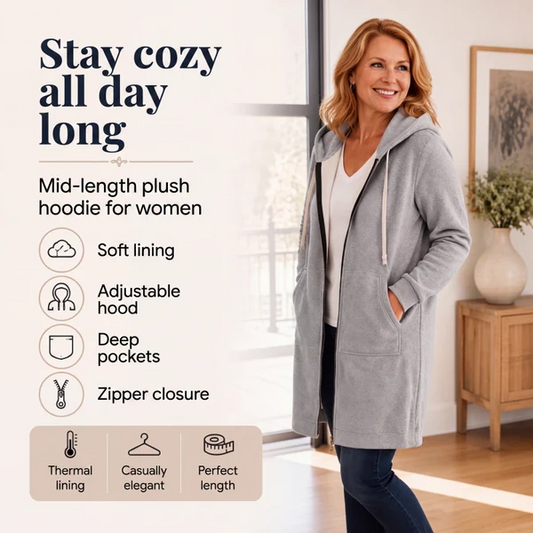 Frauen lässig Zip -up -Fleece Hoodies