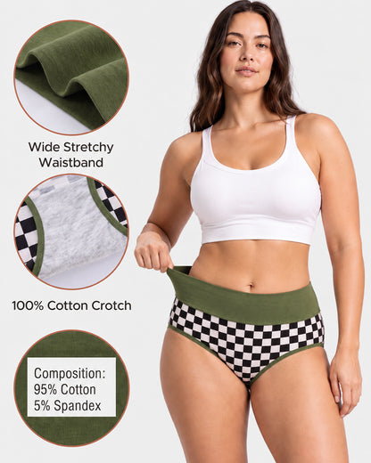 5-Pack High-Waisted Cotton Briefs