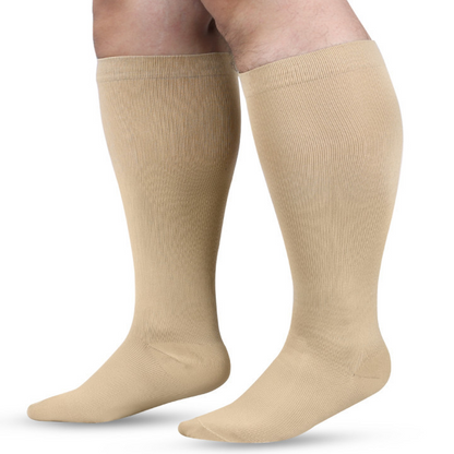 Plus Size High Stretch Compression Socks – Wide Calf Support Socks