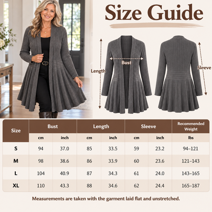 Women's Soft Casual Textured Cardigan Tunic Fall Winter