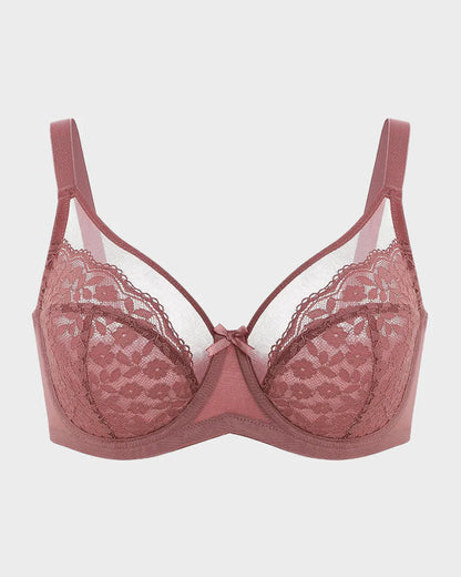 Floral Lace Minimizer Comfort Bra