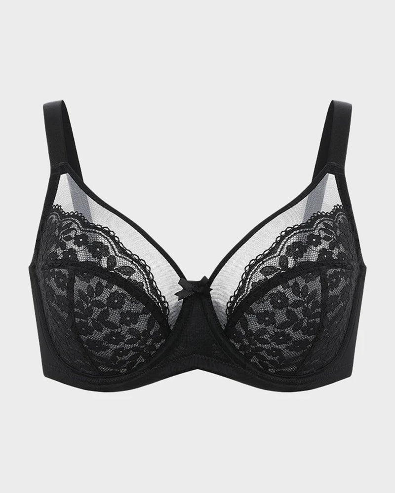 Floral Lace Minimizer Comfort Bra