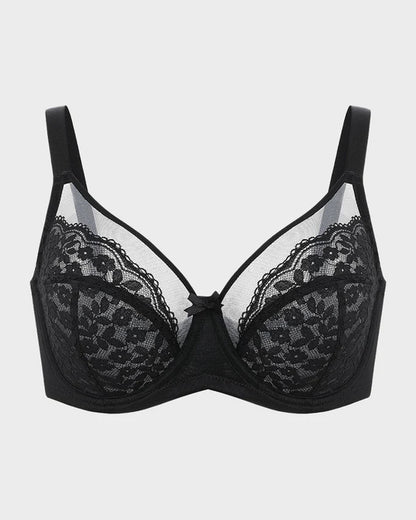 Floral Lace Minimizer Comfort Bra