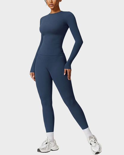 Women's Patchwork Two Piece Yoga Set High Stretch Activewear