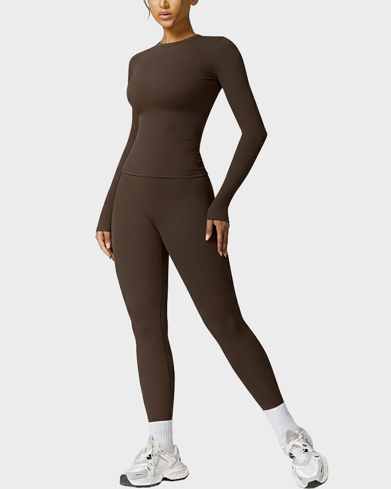 Women's Patchwork Two Piece Yoga Set High Stretch Activewear