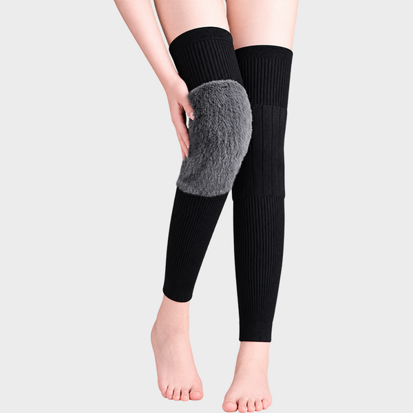 Long Knee Pads for Men and Women, One Size with Thick Wool Lining 🦵