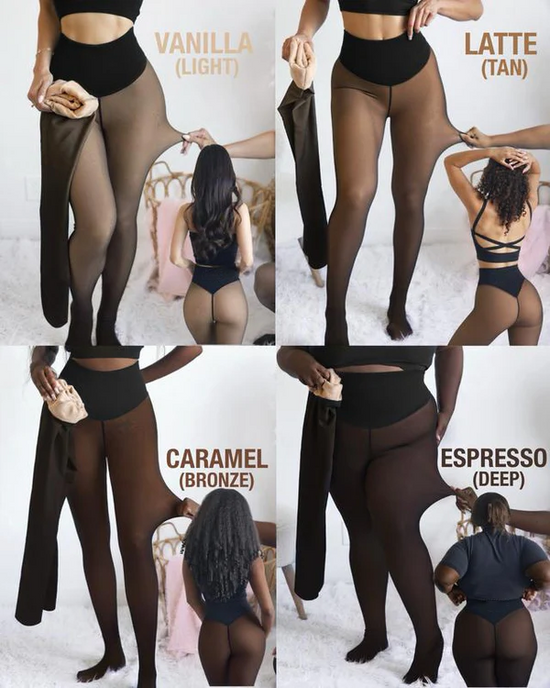 Compression Straps Single-seam Shaping Fleece-lined Leggings