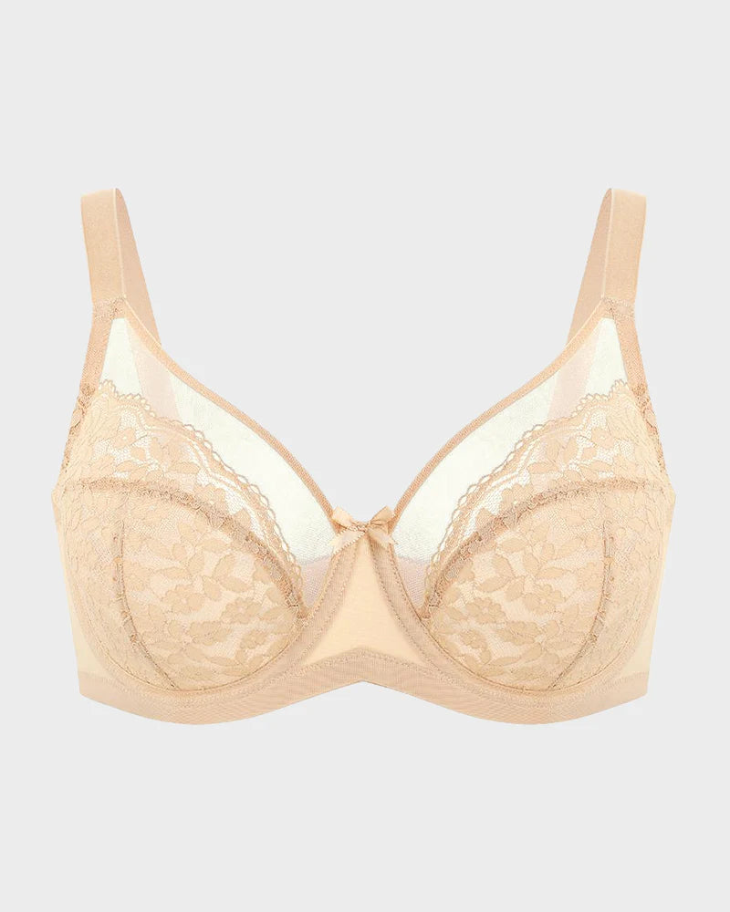 Floral Lace Minimizer Comfort Bra