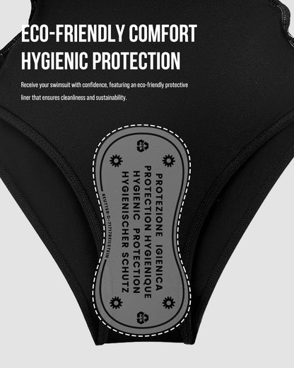 Plunge Lace-Up Corset Sculpting Swimsuit