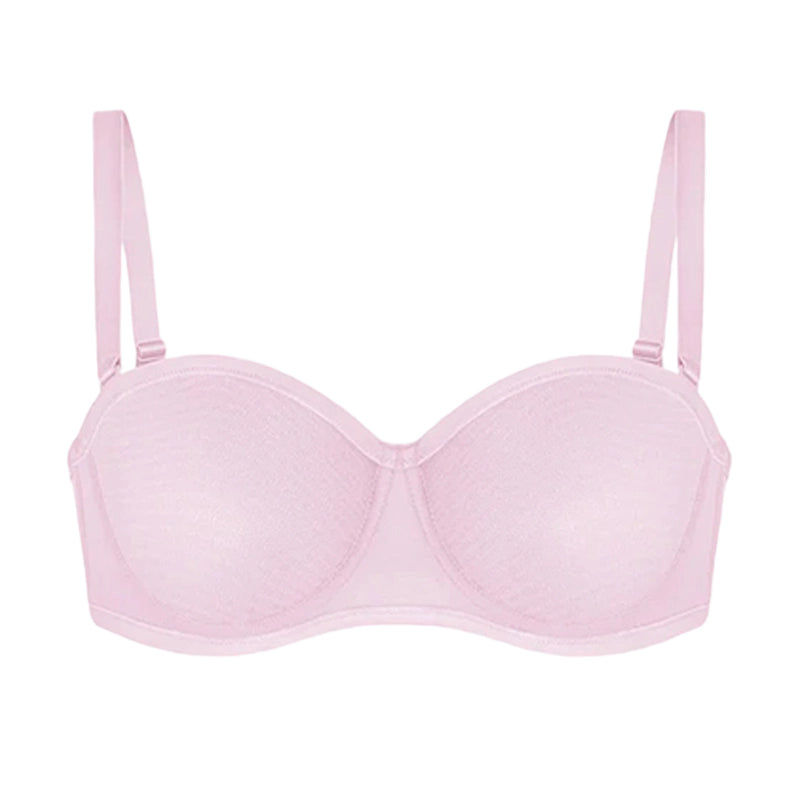 Strapless Mesh Underwire Balconette Bra