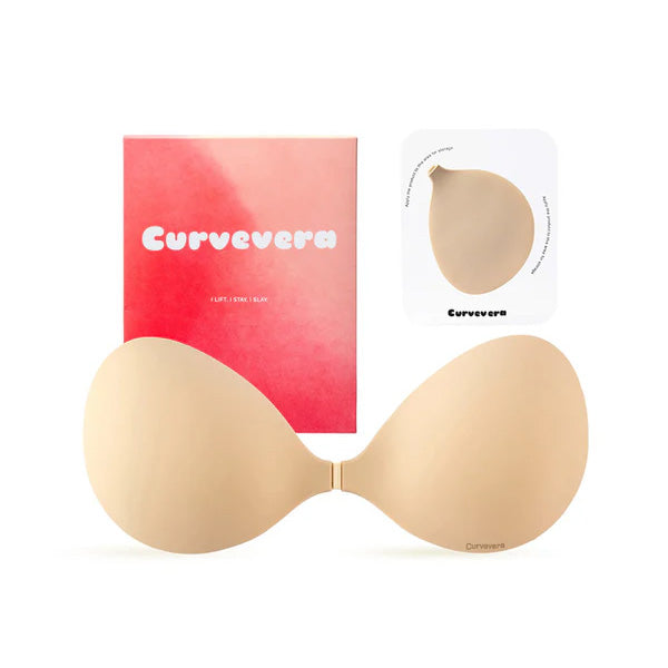 Invisible Sticky Bra Waterproof Sweat Proof Silicone Reusable with Storage Board