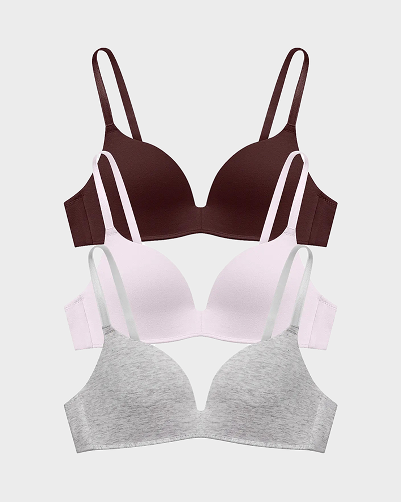 Wire-Free Cotton Lift T-Shirt Bra