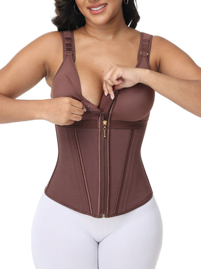 Curvevera™ Extreme Latex Corset Waist Vest With Bra