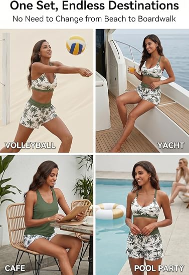 ⏰LAST DAY 50% OFF - 3 Piece Tankini with Shorts 🔥