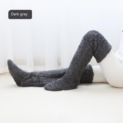 High Fuzzy Long Socks Winter Warm Cold Leg Knee Joint