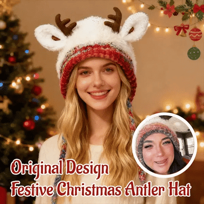 Original Design Festive Christmas Antler Hat