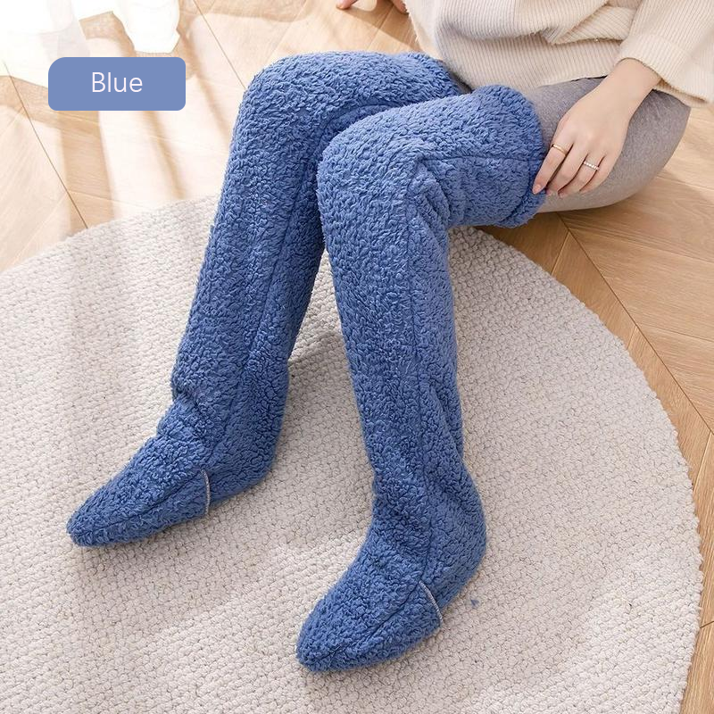 High Fuzzy Long Socks Winter Warm Cold Leg Knee Joint