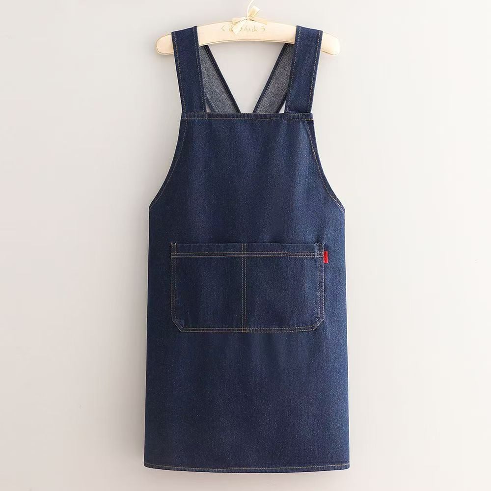 Ergonomic Cross-Back Denim Apron