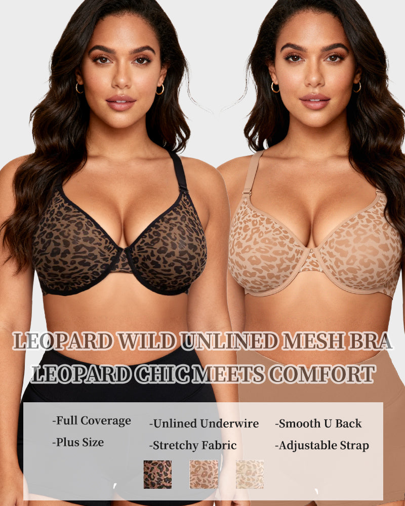 Sexy Sheer Zebra Mesh Underwire Bra