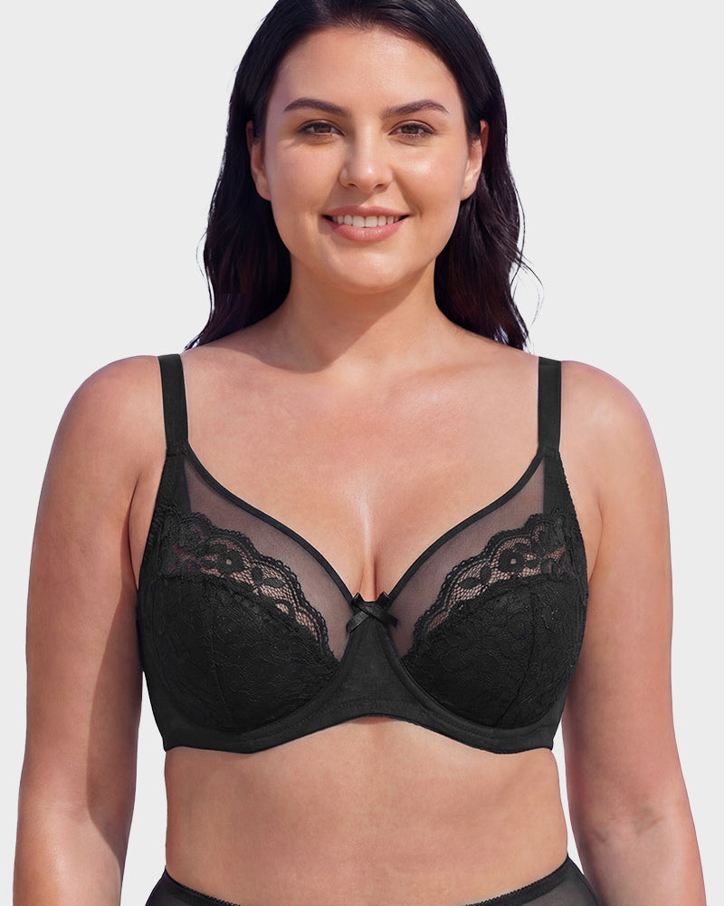 Floral Lace Minimizer Comfort Bra