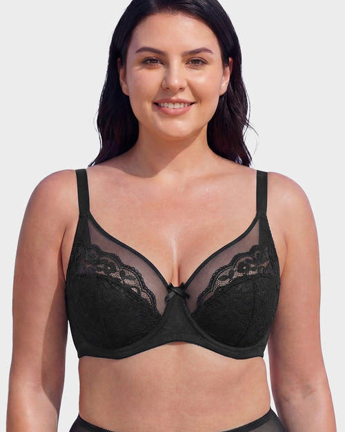 Floral Lace Minimizer Comfort Bra