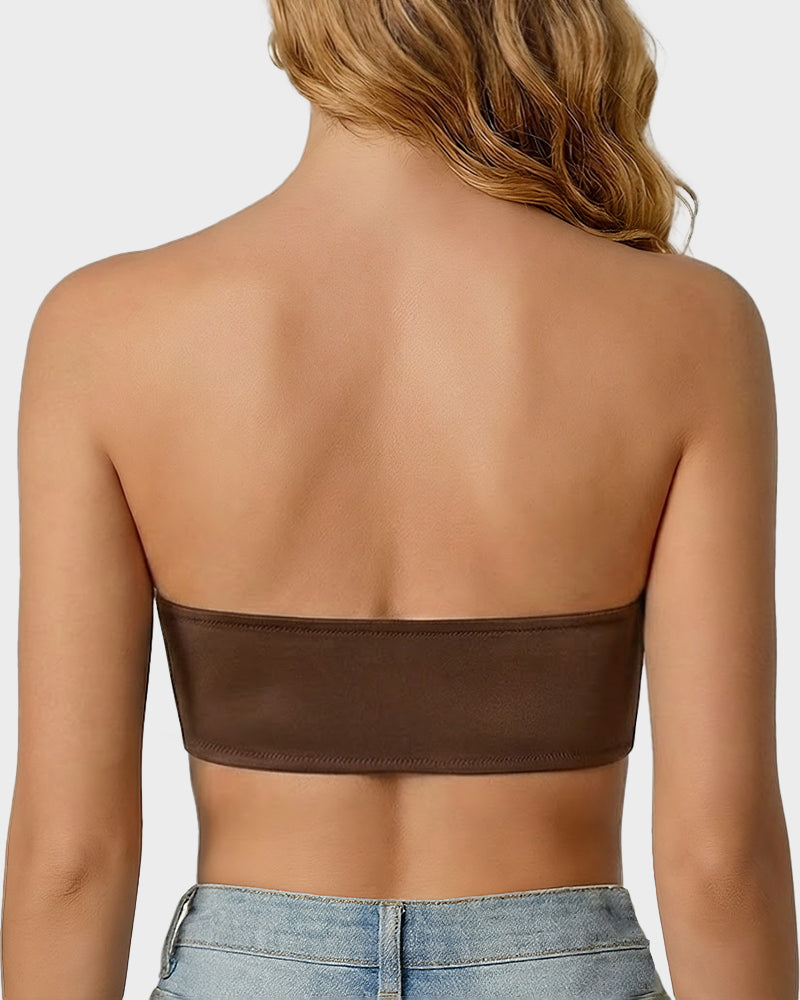 Front Closure Wireless Seamless Bandeau Bra
