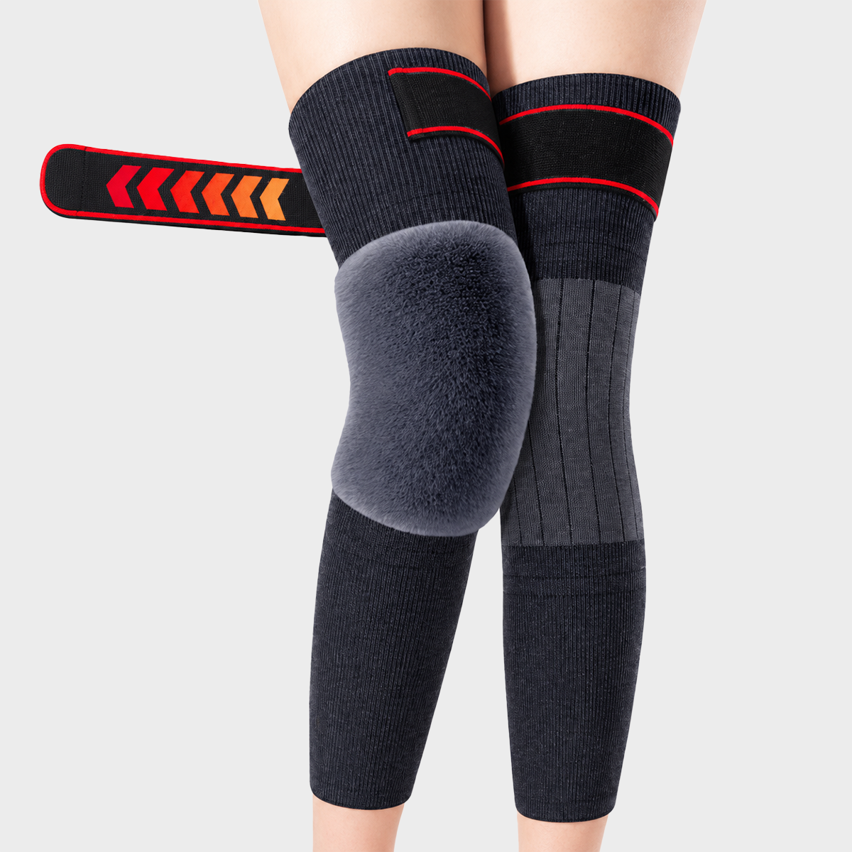 Long Knee Pads for Men and Women, One Size with Thick Wool Lining 🦵