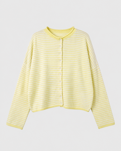 Women's Striped Cardigan Knit Long Sleeve Casual Fall Winter