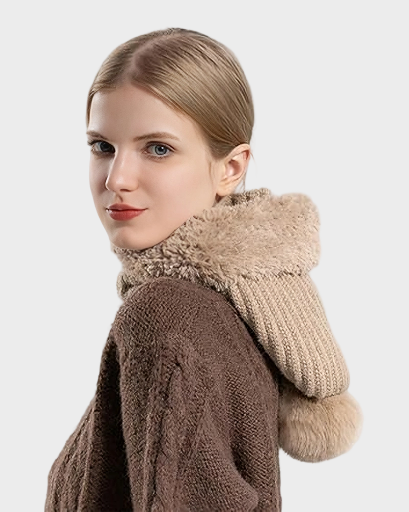 Thick Warm Knit Beanie with Pom Pom for Winter