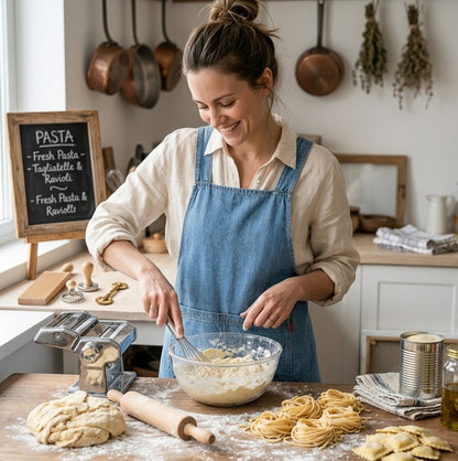 Ergonomic Cross-Back Denim Apron