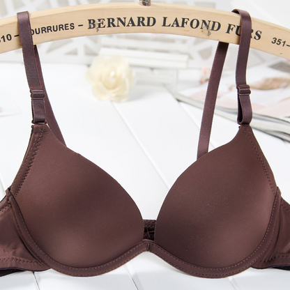 A-Cup Friendly Elegant Deep V Push Up Bra with Flattering Shape