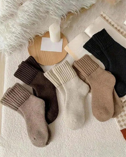 Cozy Ribbed Fleece Lined Crew Socks