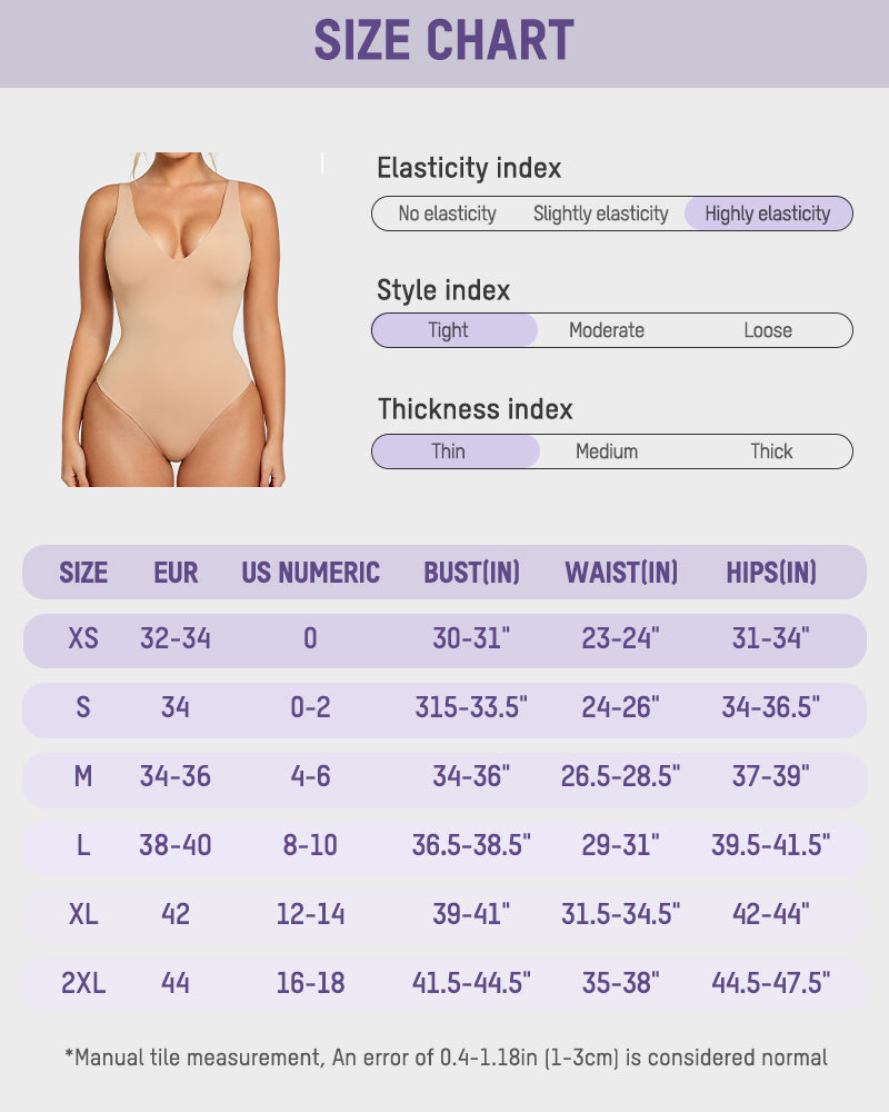 Deep V Shaping Thong Bodysuit