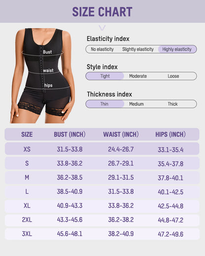 Extra Plus Size Shaper Bodysuit Tummy Control Shapewear With Bra