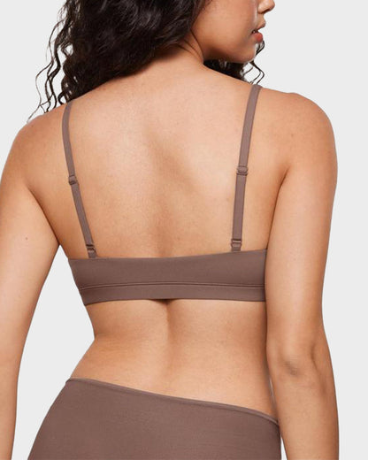 No Padding Plunge Triangle Bralette Bra