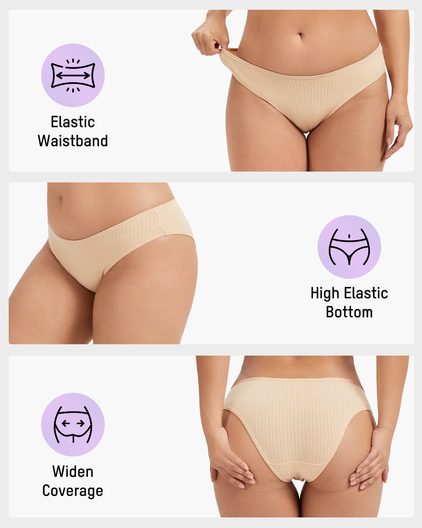 Everyday Comfort Low-Waist Cotton Briefs (4 Pack)