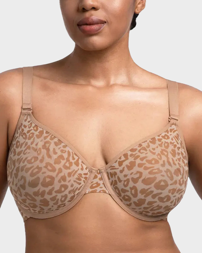 Sexy Sheer Zebra Mesh Underwire Bra