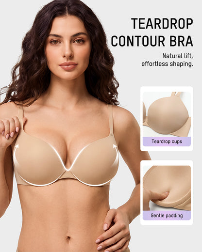 Teardrop Push-Up Underwire T-Shirt Bra