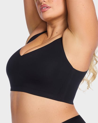 Wireless V-Neck Back & Side Smoothing Bra