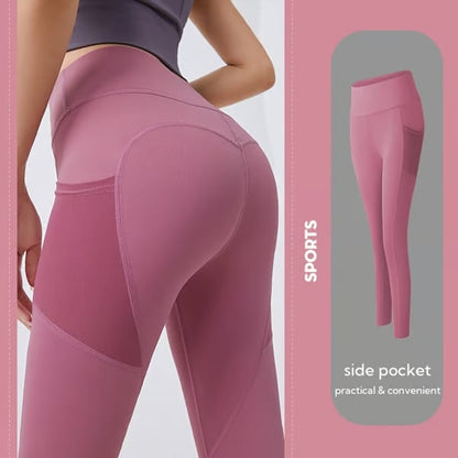 High-waisted tummy-controlling and body-shaping training leggings