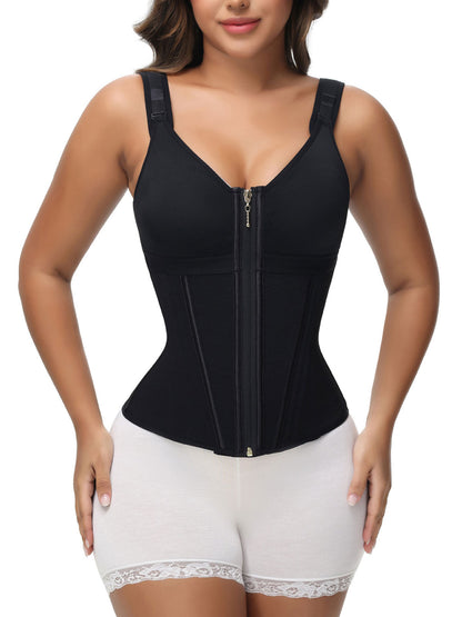 Curvevera™ Extreme Latex Corset Waist Vest With Bra